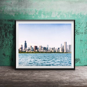 CHICAGO SKYLINE - Unframed Photography Print - Chicago Photography Print, Lake Michigan Skyline