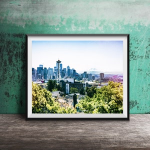 SEATTLE SKYLINE - Unframed Photography Print - Seattle Center, Seattle Space Needle, Washington State