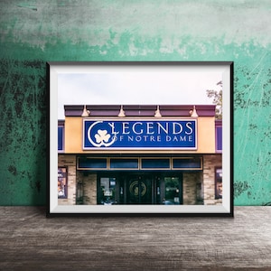 LEGENDS of NOTRE DAME Sign Art Photography - Unframed Wall Art Photo - Modern Fine Art Photography - South Bend, Indiana - Fighting Irish