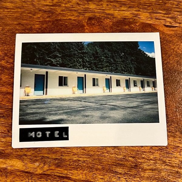 MOTEL - Limited Edition Original Instant Film Print #1/1 - Unframed/Ready-to-Frame - Vintage Roadside Retro Motel Photograph