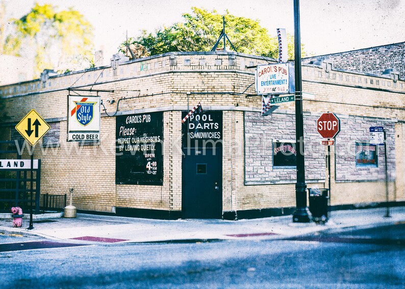 Carol's Pub Uptown, Chicago Unframed Photography Print Chicago Wall Art Chicago Country Bar image 2