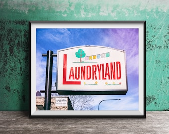 LAUNDRY LAND - Unframed Photography Print - Wall Decor, Photo Art - Laundry Room Prints