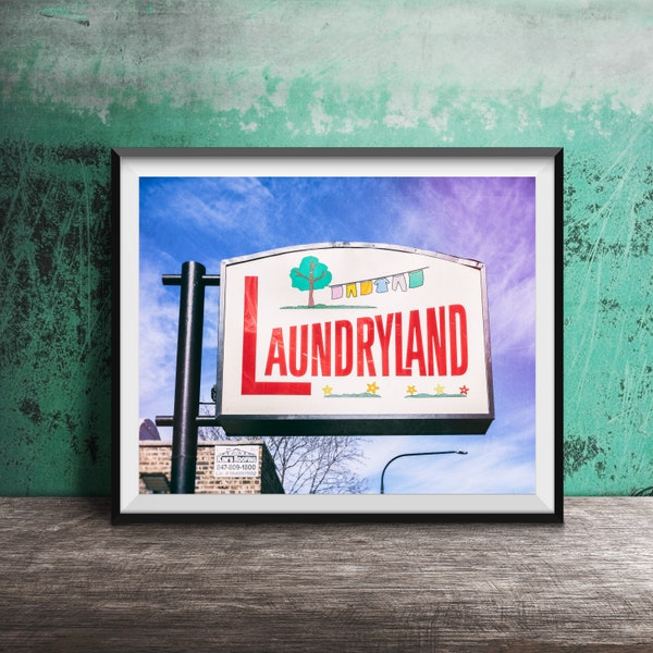 LAUNDRY LAND - Unframed Photography Print - Wall Decor, Photo Art - Laundry Room Prints