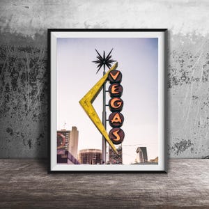 VEGAS - Unframed Photography Print - Downtown Las Vegas, Nevada Hotel & Casino Signs, Fremont Street