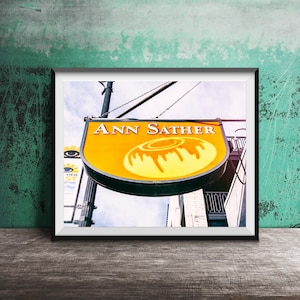ANN SATHER - Unframed Chicago Photography Print - Kitchen Wall Decor, Dining Room Print, Lakeview, Chicago Breakfast Restaurant