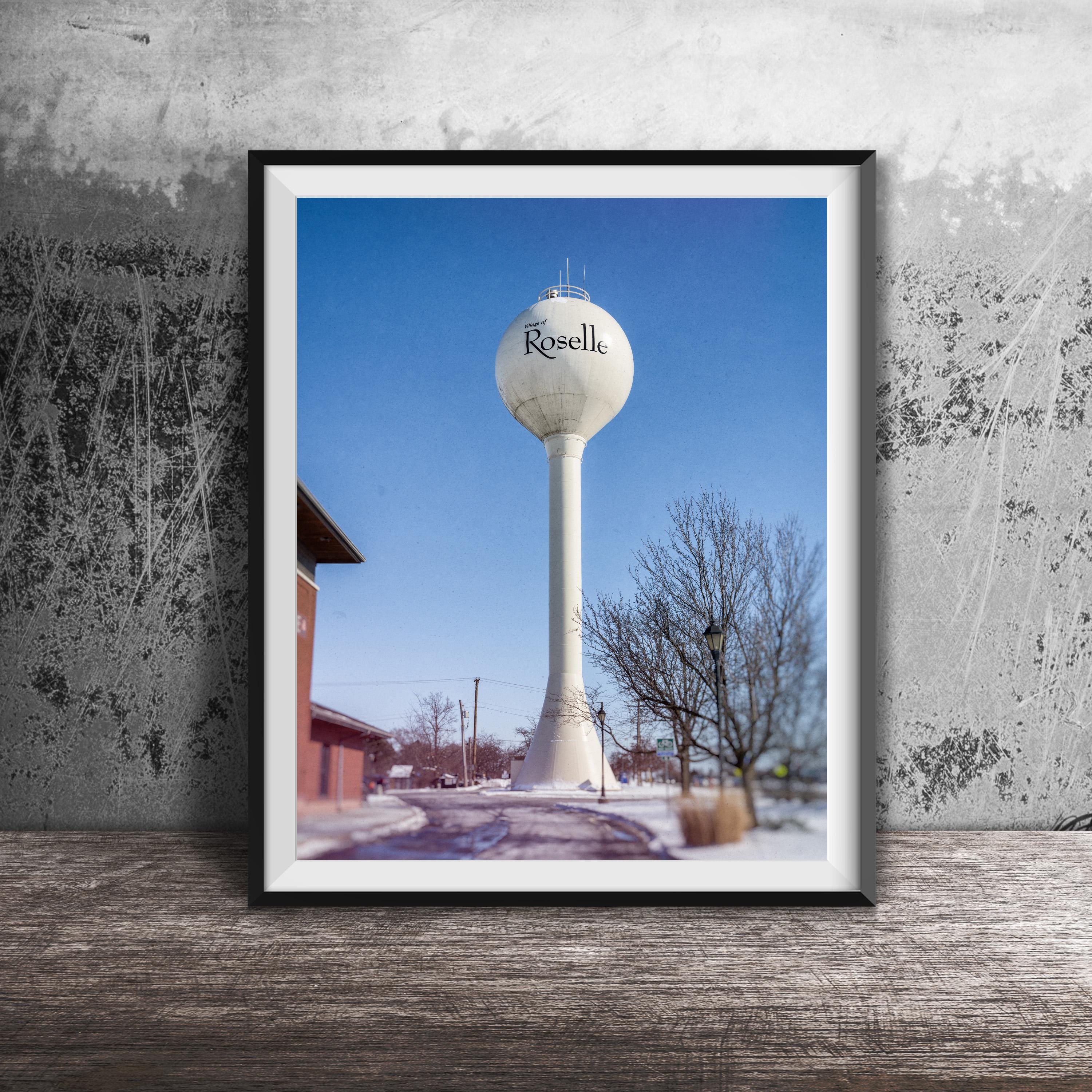 ROSELLE, ILLINOIS - Unframed Chicagoland Photography Print - Roselle, IL Water Tower