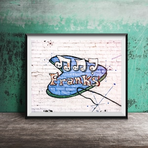 FRANK&#39;S BAR Sign Photo Print, Chicago Bar - Chicago Sign Photography Print - Unframed Lincoln Park, Chicago Wall Art