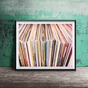 Impresión de álbumes de discos antiguos: impresión artística fotográfica sin marco: álbumes de música, fotografía de arte mural
