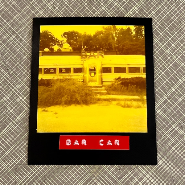 BAR CAR - Limited Edition Original Polaroid Instant Film Print #1/1 - Framed or Unframed/Ready-to-Frame - YELLOW Kitchen Bar Restaurant Art