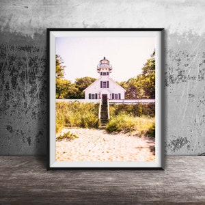 MISSION POINT LIGHTHOUSE, Traverse City - Unframed Photography Print - Michigan Beach Lighthouses