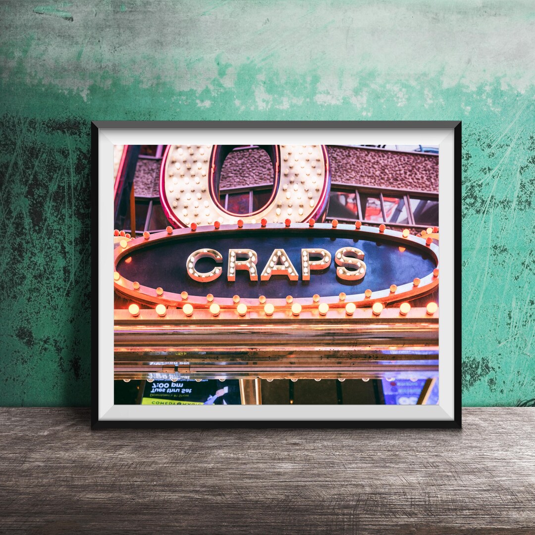 CRAPS - Unframed Photography Print - Downtown Las Vegas, Nevada Hotel ...