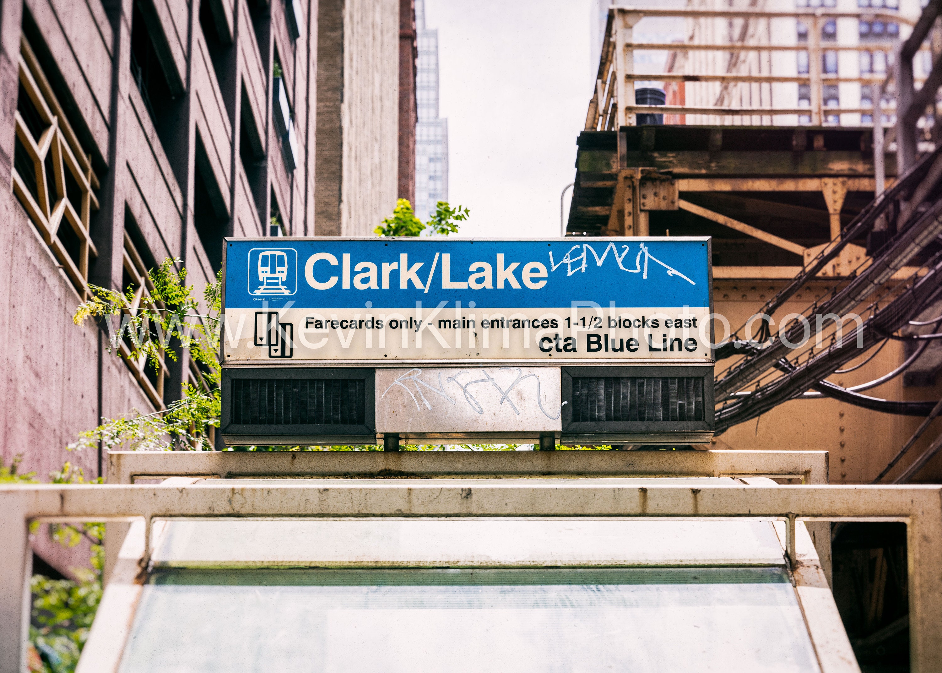 CLARK/LAKE CTA Blue Line - Unframed Photography Print - Downtown ...