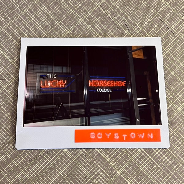 LUCKY HORSESHOE LOUNGE, Chicago - Limited Edition Original Instant Film #1/1 - Unframed/Ready-to-Frame - Lakeview Chicago Instax Photography