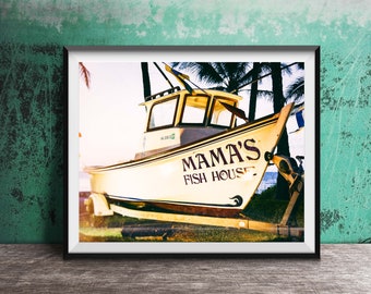 Hawaii Photography - Wall Art Photo - Maui Photography - Unframed Wall Decor, Mahalo, Mama&#39;s Fish House Restaurant