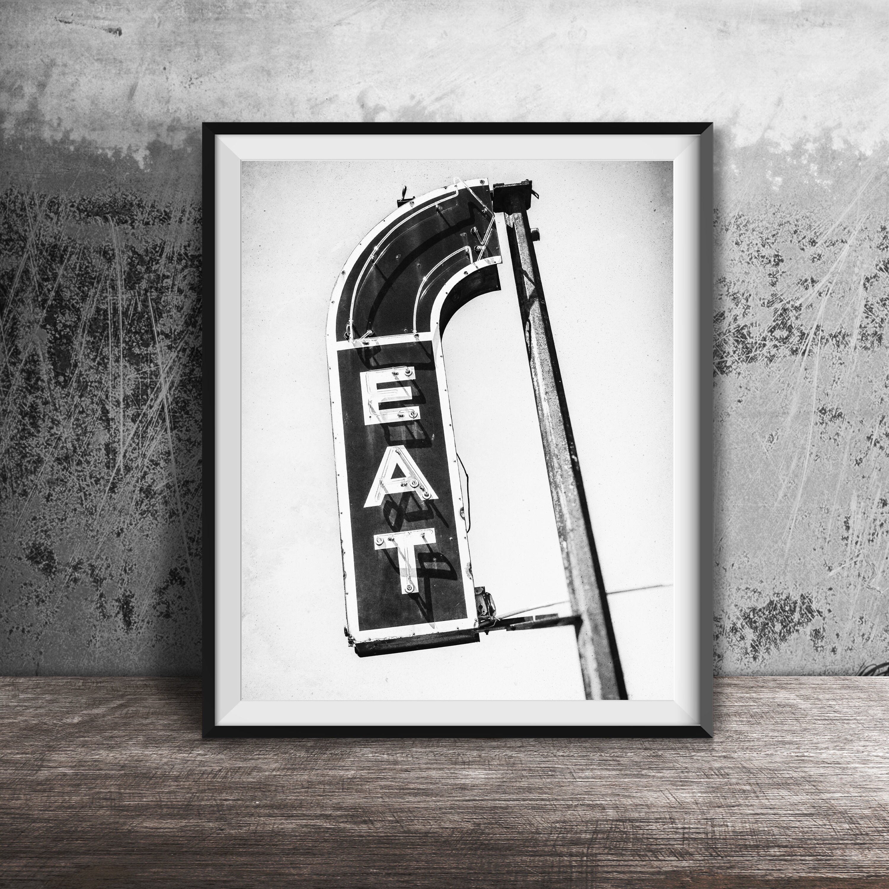 Museum Sign Eat EAT - Diner Neon Sign - Cafe Art - Kitchen Decor - Sign Photography ...