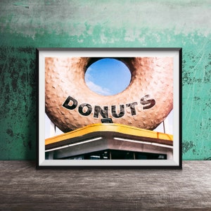 DONUTS - DOUGHNUTS - Donut Sign Photography - Kitchen Art - Breakfast Photo