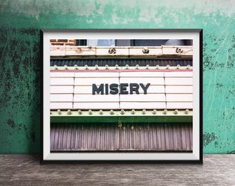 MISERY - Unframed Photography Print- Horror Movie Sign, Vintage Movie Theatre, Stephen King Movie Book