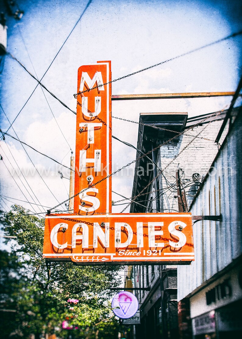 MUTHS CANDIES Louisville Neon Sign Photography Kentucky Etsy