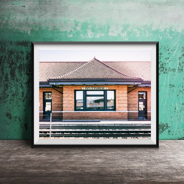 RIVERSIDE, ILLINOIS - Unframed Chicagoland Photography Print - Chicago Suburbs Sign - Riverside Metra Train Station