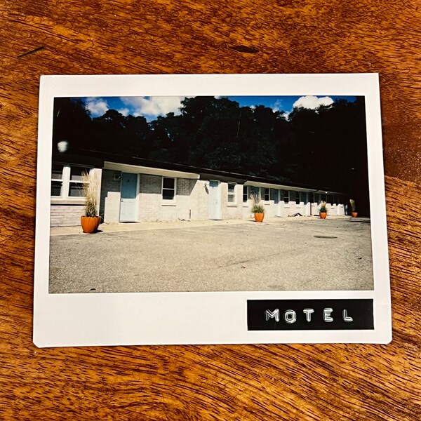 MOTEL - Limited Edition Original Instant Film Print #1/1 - Unframed/Ready-to-Frame - Vintage Roadside Retro Motel Photograph