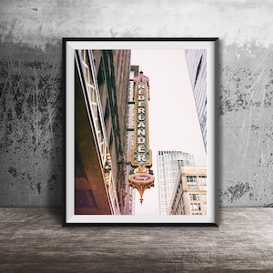 NEDERLANDER Theatre - Chicago Photography Print - Unframed Wall Art - Downtown Chicago Sign