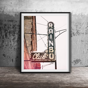 RAINBO CLUB, Wicker Park, Chicago Wall Art - Unframed Chicago Bar Sign Photography - Chicago Decor