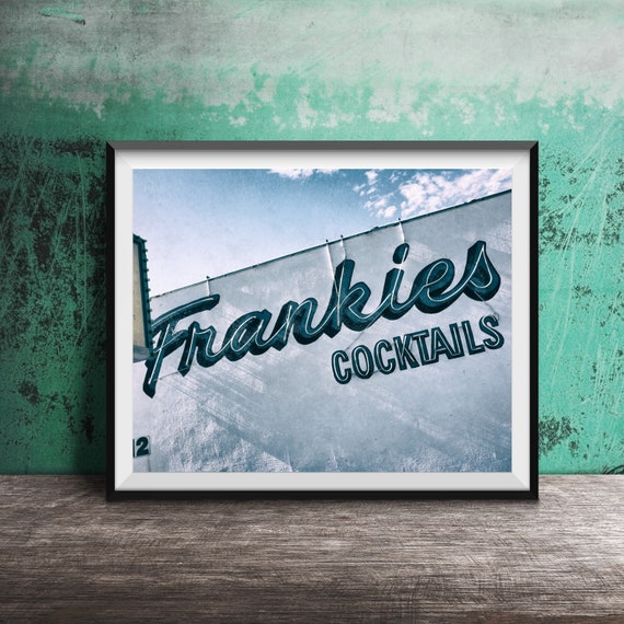 Frankie S Tiki Room Las Vegas Vintage Neon Sign Photography Print Photo Tiki Bar