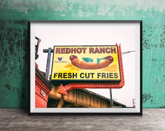 RED HOT RANCH - Chicago Photography Print - Unframed Wall Art Print - Chicago Style Hot Dogs - Vienna Beef Hot Dog Art