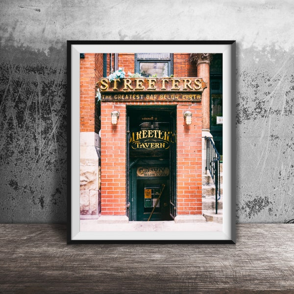 Streeters Tavern, Chicago Wall Art - Chicago Bar Sign - Unframed Photography Print - Gold Coast, Streeterville, Chicago