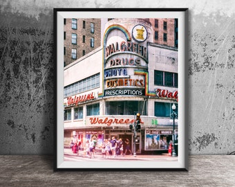 WALGREENS Neon Sign - Bathroom Pharmacy Sign - Unframed Photography Print - Restroom Decor - Medicine Cabinet - New Orleans Photography