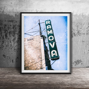Bridgeport, Chicago - Ramova Theatre - Neon Sign, Chicago Wall Art - Unframed Chicago Sign Photography - Chicago Theater