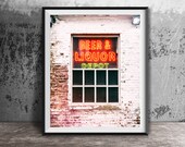 BEER DEPOT, Kitchen Bar Art Sign Print - Unframed Art Photography Print - Neon Sign Photo - Urban Photography, Liquor Store