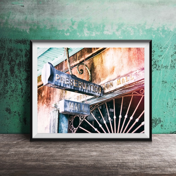 New Orleans Photography, Wall Art - NOLA Photo - Unframed Print - French Quarter Photography - Preservation Hall Jazz Club