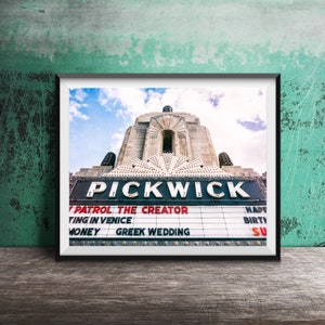PICKWICK THEATRE, Park Ridge, Chicagoland - ingelijste, kant-en-klare kunst - moderne kunstfotografie print - Chicago Sign foto