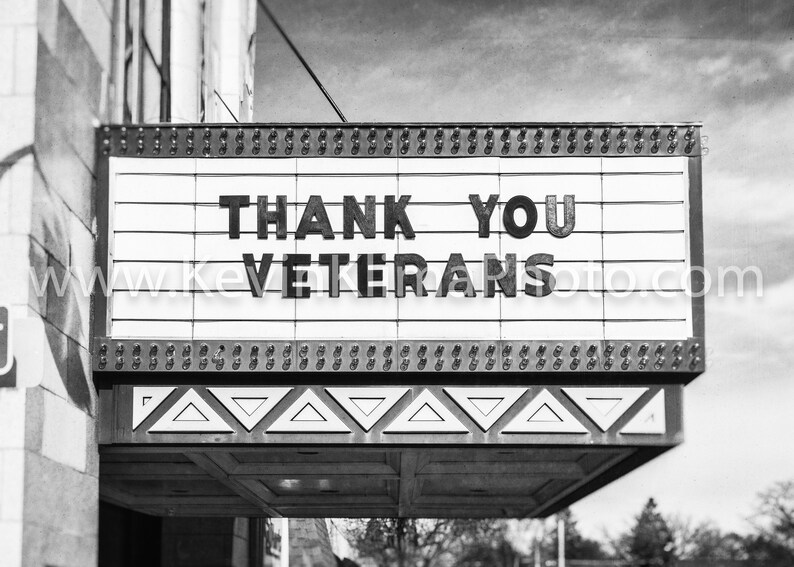 THANK YOU VETERANS - Unframed Photography Print - Modern Wall Art - Sign Photo - V.F.W. Veteran's Foreign War image 4