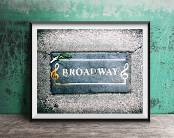 Nashville's BROADWAY - Nashville, Tennessee Sign Photography - Street Art - Wall Art Photo - Music City Photography