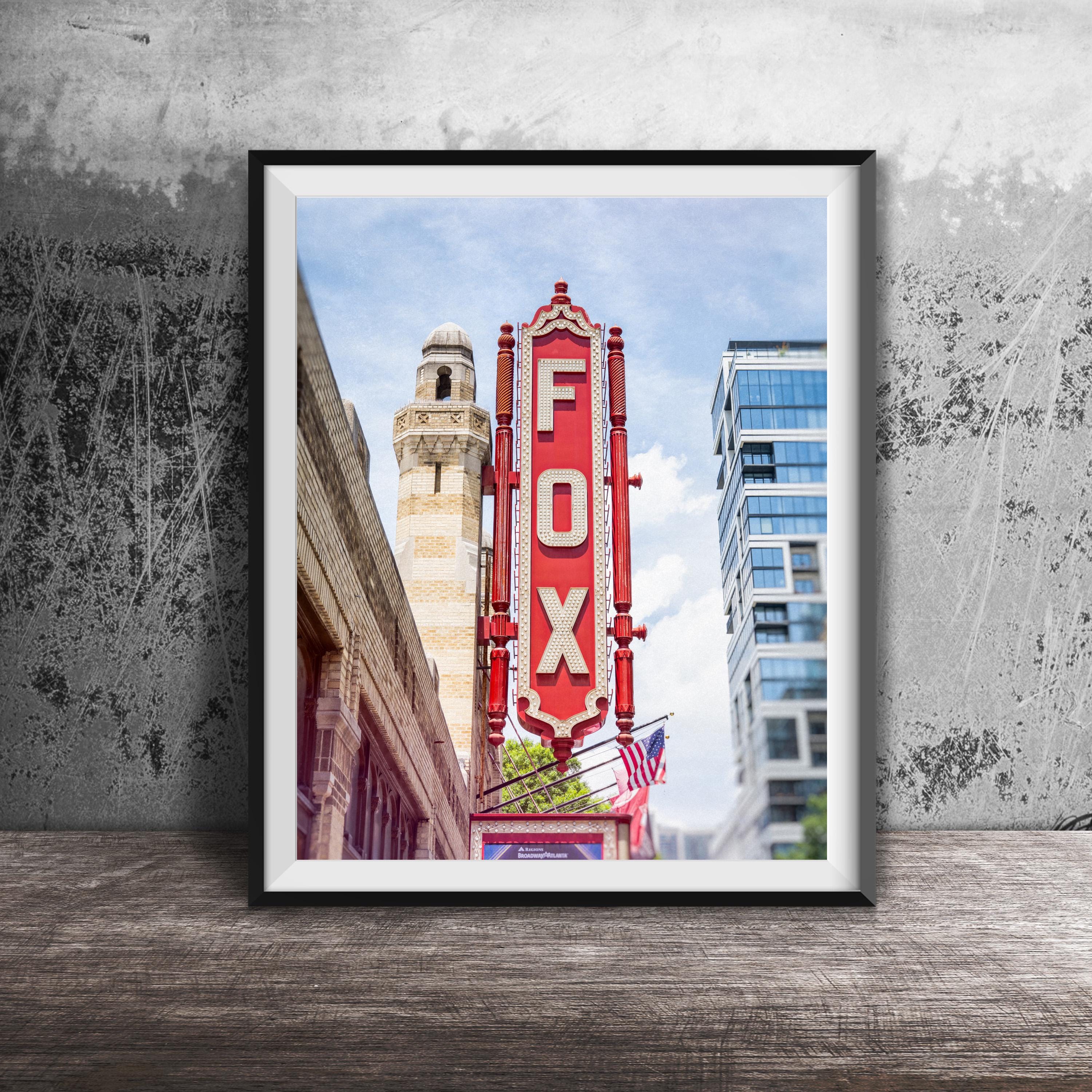 FOX THEATRE, Atlanta, Georgia - Unframed Photography Print - Theater Sign Photo, Kitchen Decor, ATL Photos
