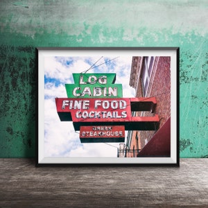 Galena, Illinois Log Cabin Steakhouse, Downtown Galena - Unframed Photography Print - Galena, Illinois Art Photo - Galena Photography