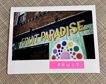 FRUIT PARADISE - Limited Edition Original Instant Film Print #1/1 - Unframed/Ready-to-Frame - Kitchen Decor, Breakfast, Fruit, Vegetables