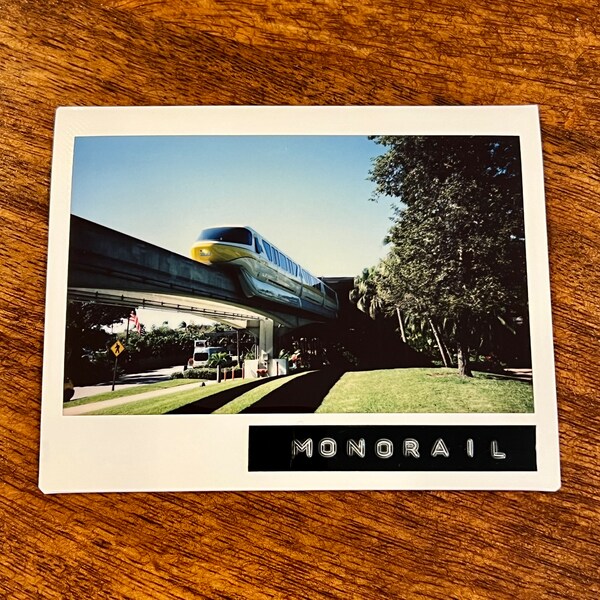 DISNEY WORLD MONORAIL - Limited Edition Original Instant Film Print #1/1 - Unframed/Ready-to-Frame - Walt Disney World Photo