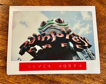 RAINFOREST CAFE Chicago - Limited Edition Original Instant Film #1/1 - Unframed/Ready-to-Frame - River North, Chicago Restaurant Sign, Frog