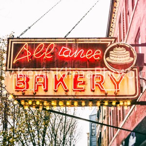 Alliance Bakery, Wicker Park - Chicago Photography Print - Unframed Vintage Sign Photo image 2