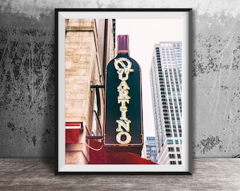 Chicago Restaurant Wall Art - Quartino - Unframed Chicago Sign Photography - River North, Chicago