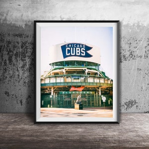 Entrée des gradins de CHICAGO CUBS, Wrigley Field - impression de photographie Chicago signe - Wrigley Field sans cadre