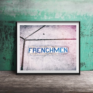 Frenchmen Street, New Orleans Wall Art - NOLA Sign Photography - Nieoprawiony wydruk - Nowa fotografia, muzyka jazzowa, dzielnice NOLA