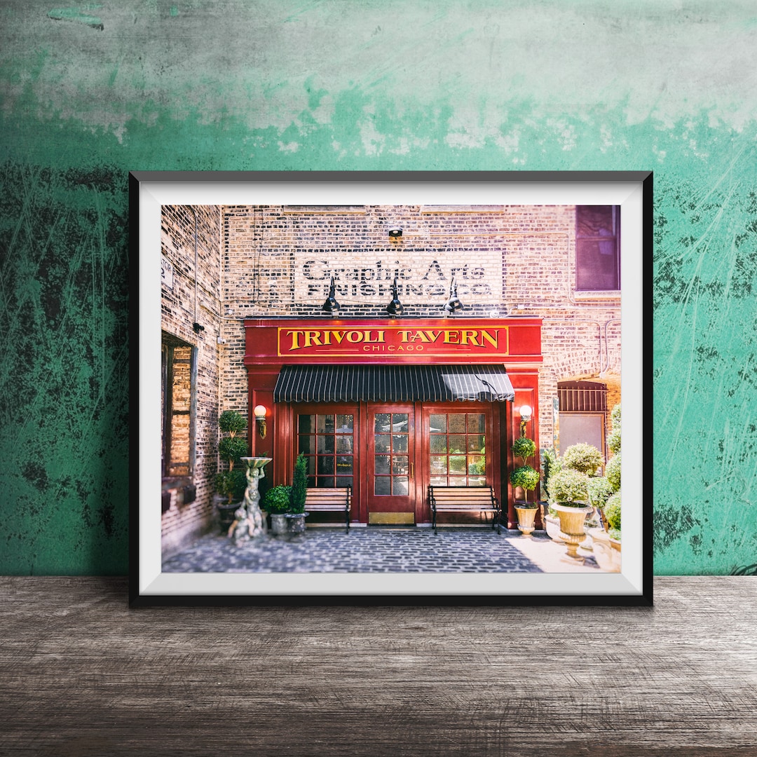 Chicago Restaurant Wall Art TRIVOLI TAVERN Unframed Chicago Sign ...