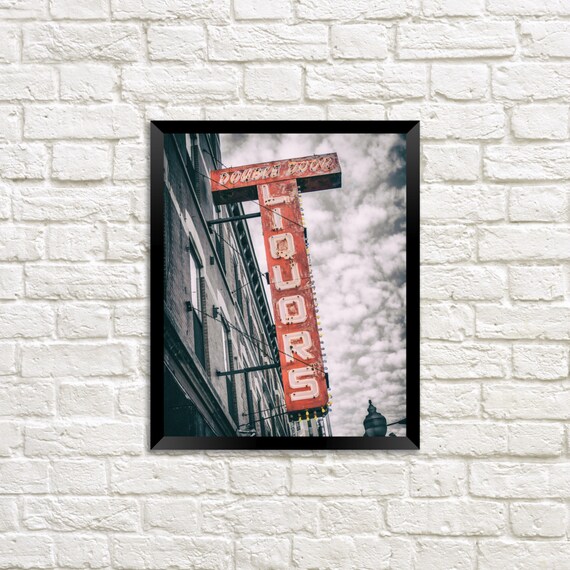 Double Door Liquors Chicago Vintage Sign Photography Print Etsy