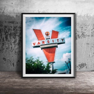 The Varsity - Atlanta, Georgia - Vintage Neon Sign Photography Print photo - Atlanta Wall Art