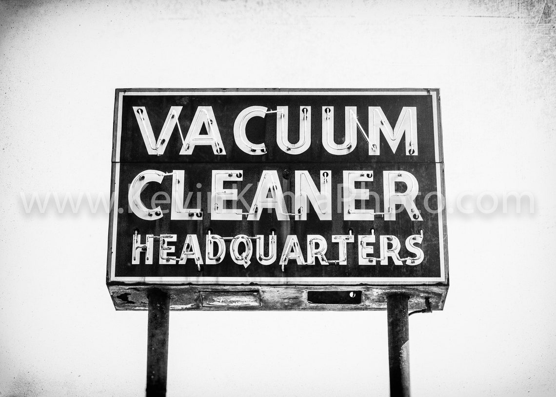 Vacuum Cleaner Headquarters Vintage Sign Art Photography Etsy