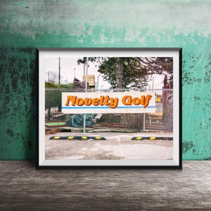 NOVELTY GOLF - Foto original de arte de parede - Fotografia moderna - Decoração sem moldura - Arte de escritório pronta para emoldurar
